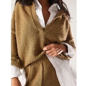 Free People‎ Beach Green V-Neck Sweater XS